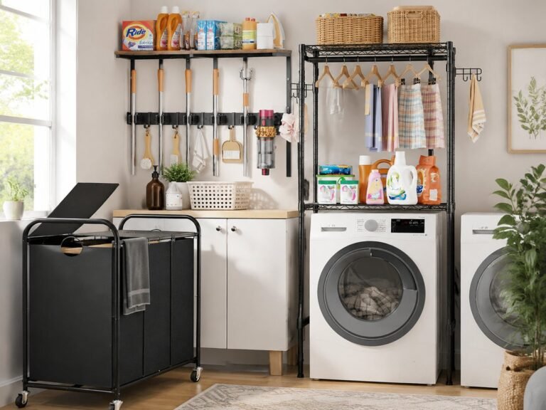 laundry room organization ideas — MessyBunsAndMagic