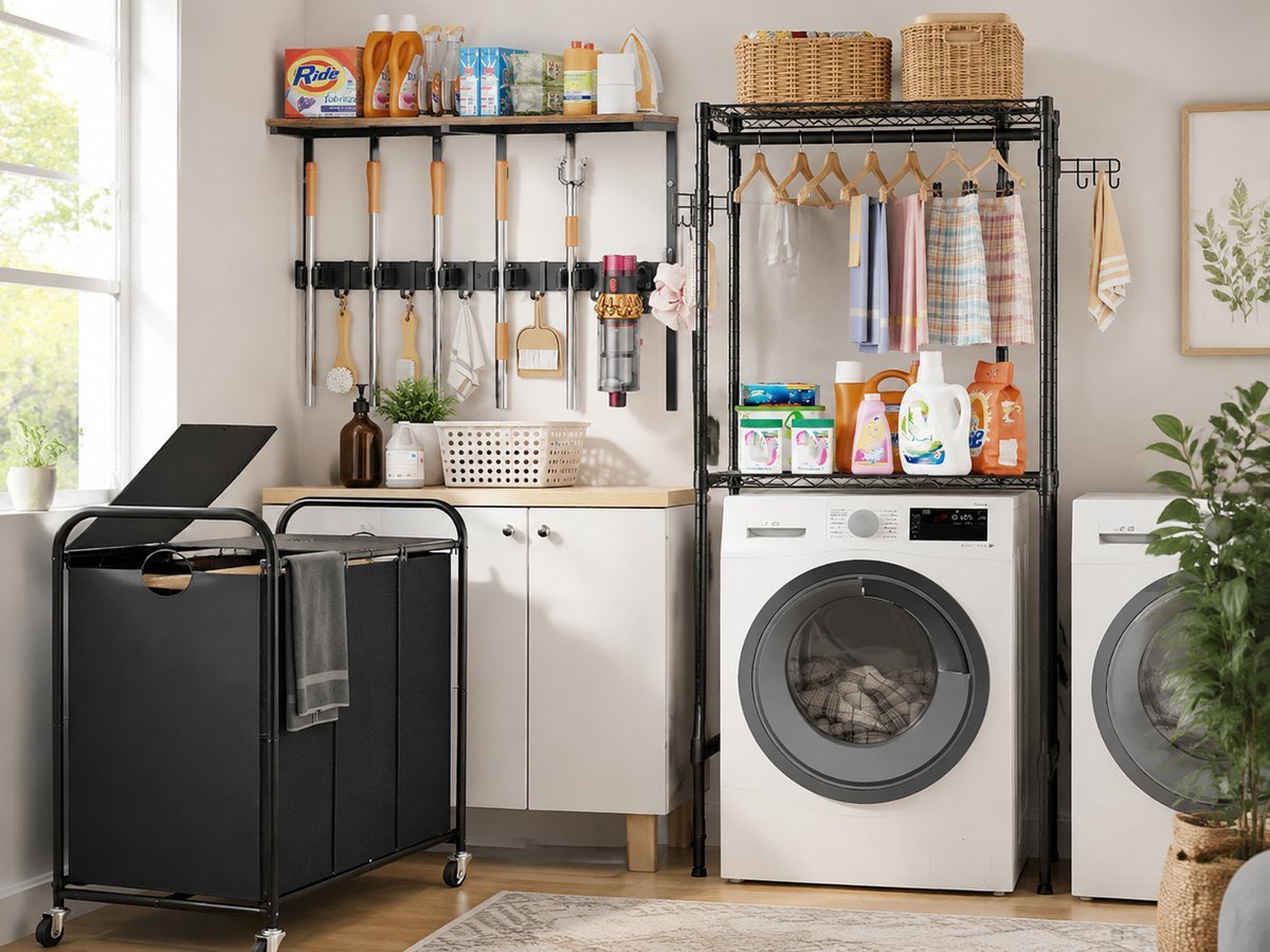 laundry room organization ideas — MessyBunsAndMagic