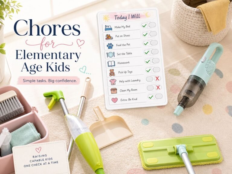 chores for elementary age kids — MessyBunsAndMagic