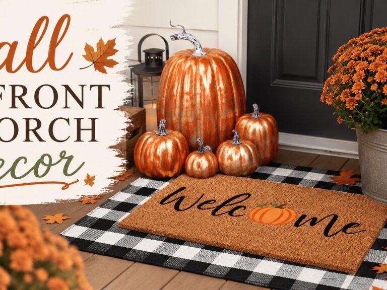 fall front porch decor — MessyBunsAndMagic