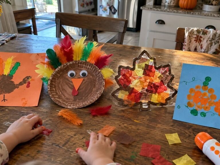 thanksgiving crafts for toddlers easy, MessyBunsAndMagic