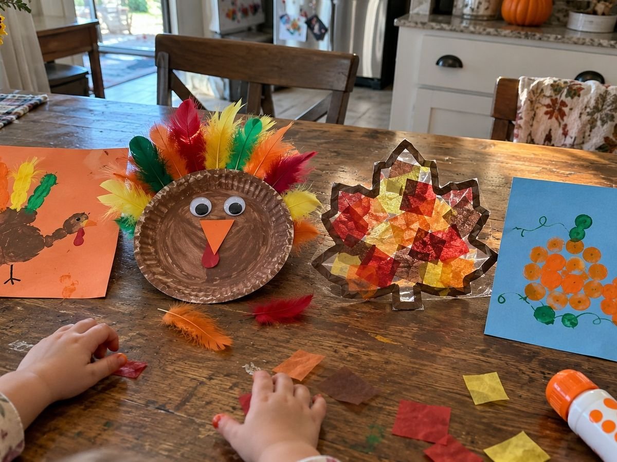 thanksgiving crafts for toddlers easy, MessyBunsAndMagic